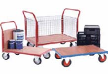 Platform trucks and platform trolleys with sides